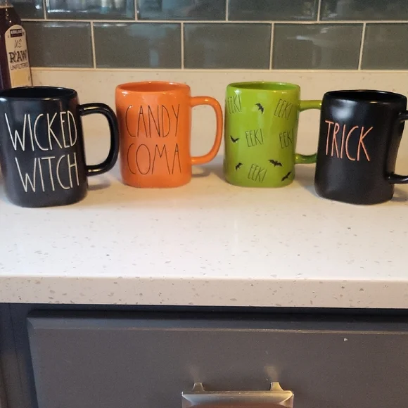 Rae Dunn Halloween Mug Collection - Black, Orange, Green - Picture 1 of 3